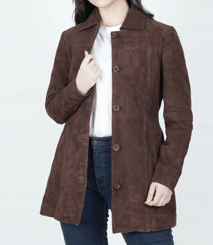 mens kandis light brown wosuede car coat