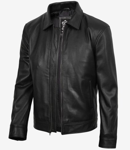 mens tony black harrington leather jacket
